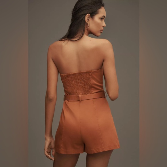Anthropologie Maeve Strapless Bustier Romper L - Picture 7 of 9